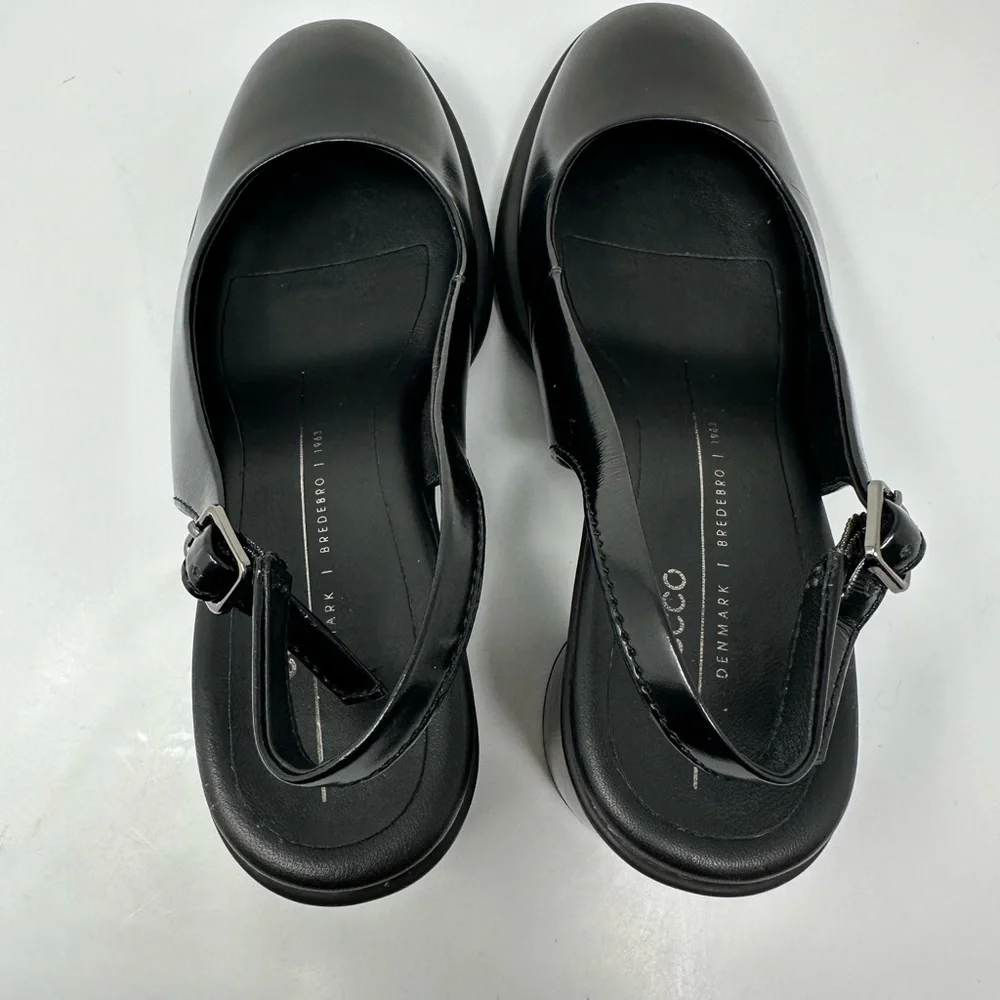 ECCO Womens Sculpted 55 Luxe Black Slingback Size 6-6.5